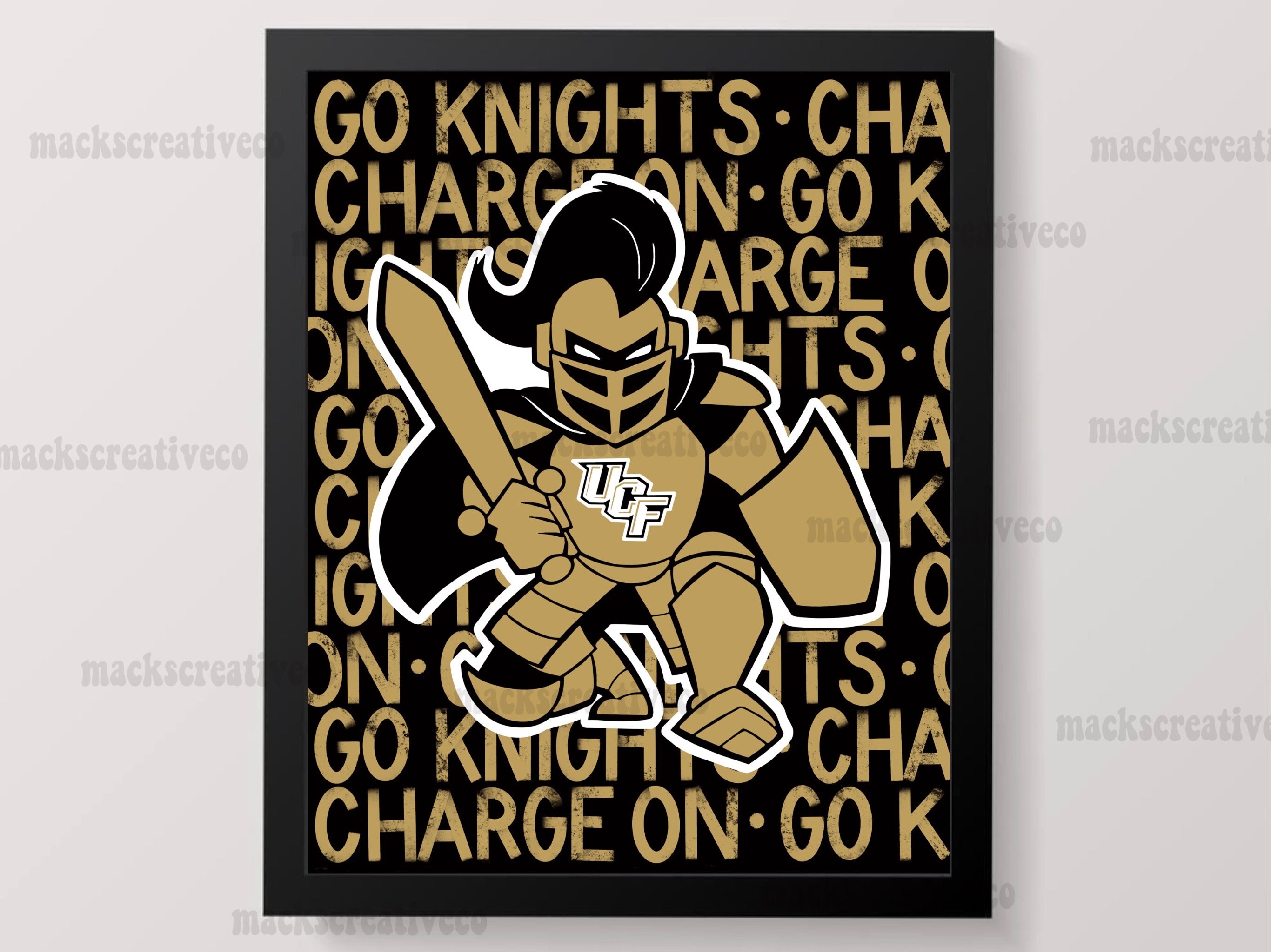 University of Central Florida Fun UCF Art UCF Mascot Art Etsy