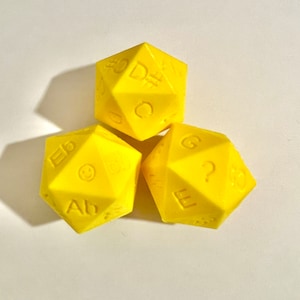Music Note Dice - 3D Printed (Full chromatic scale!)