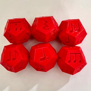 Music Compound Rhythm Dice - 3D Printed (1 beat per side)