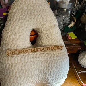 Crochet Planchette Pillow Halloween Ouija board spooky