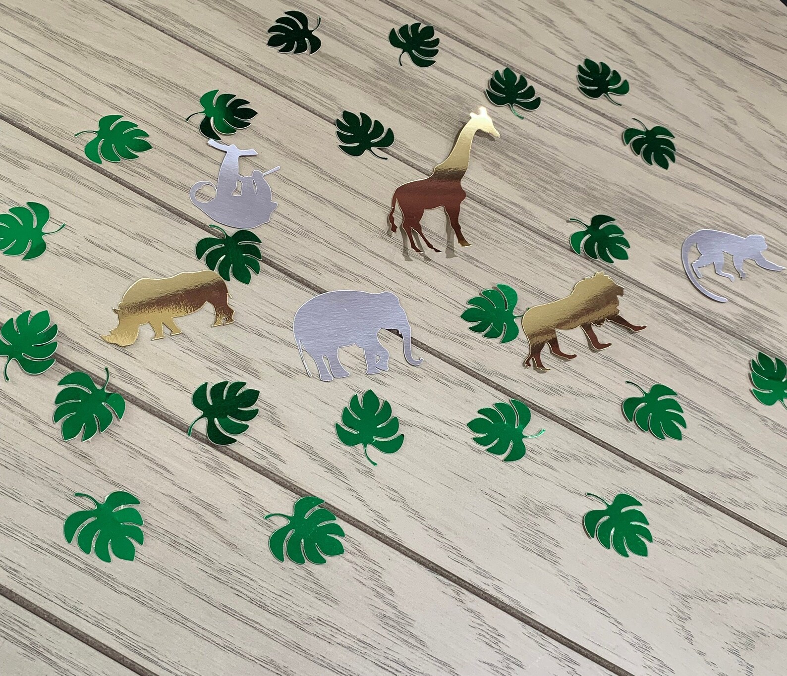 108 pcs confetti Jungle Safari Confetti Safari Birthday Etsy