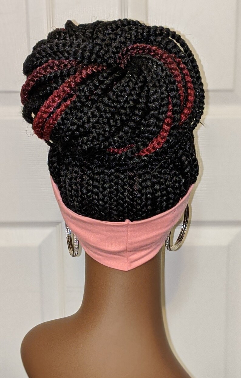 Headband Ponytail Wig 1B/Burgundy Braids Etsy