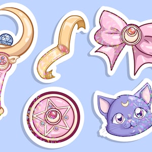 HOLOGRAPHIC Magic Girl Stickers