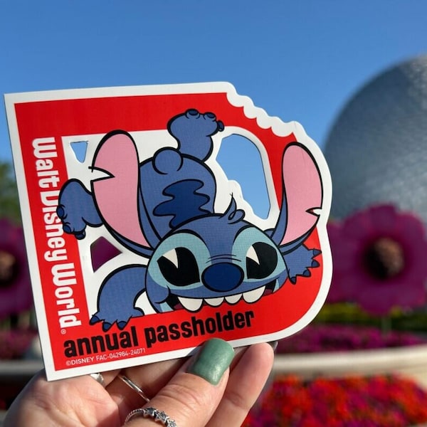 Disney's New 2024 Stitch from Lilo and Stitch Annual Pass holder Car Magnet or Sticker Fan-Art Magnet. Please read!