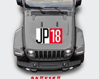 New! Jurassic Park JP18 Decal! Water/UV proof Removal decal for your Car! Any Number!