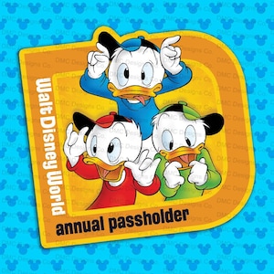 NEW! &#39;D&#39; AP Passholder Magnet featuring Huey, Dewey and Louie (Fan-Art) Inspired by the New 2021 Magnet or Sticker design