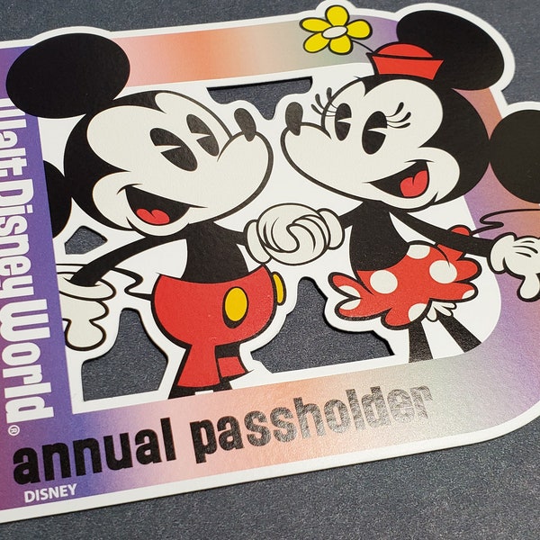 Disney Springs NEW 2022 'EARidescense' (Please Read!) Annual Passholder Car Magnet or Sticker  featuring classic Mickey & Minnie