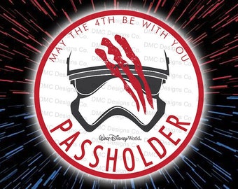 Disney Star Wars AP Passholder Magnet or Sticker featuring Finn's Helmet (Fan-Art) May the 4th be with you Series