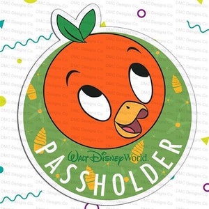 Disney's Orange Bird Annual Passholder Car Magnet or Sticker (Copy)