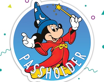 Disney's Mickey Mouse Fantasmic Annual Passholder Car Magnet or Sticker featuring classic Mickey (Fan-Art)