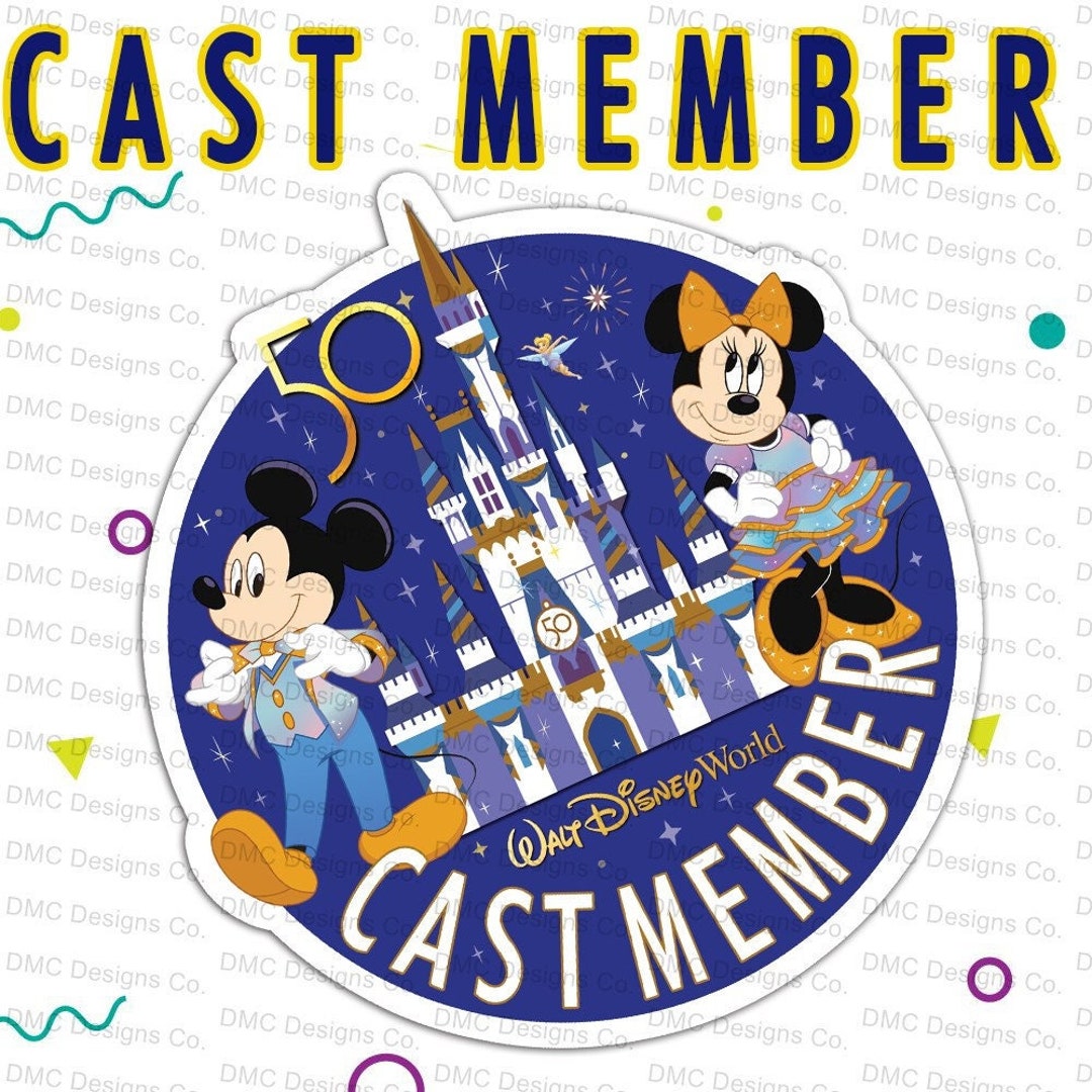 Cast Member | New Walt Disney World 50th Anniversary Magnet or Sticker ...