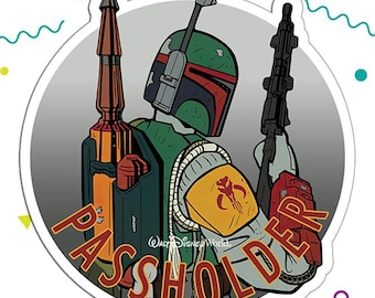 Mandalorian Inspired Fan-Art Annual Passholder Car Magnet  (Fan-Art)