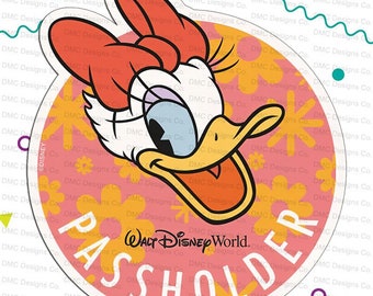Disney's Daisy 2019 Epcot flower and garden (fan-art based, COPY) Annual Passholder Magnet