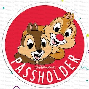 Disney's Chip and Dale Annual Passholder Car Magnet or Sticker Fan-Art