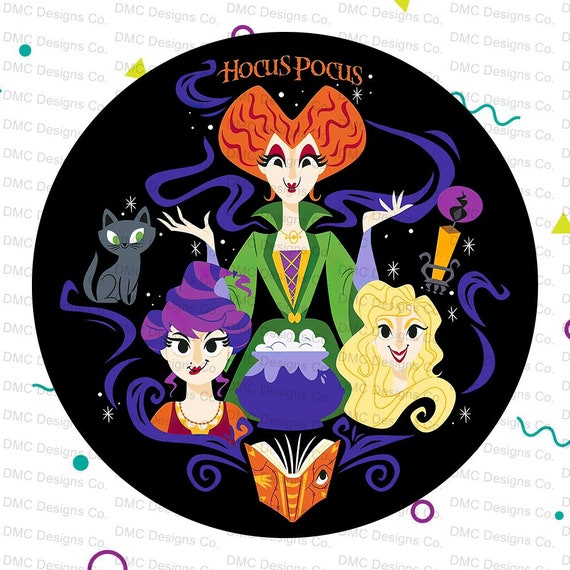 ジャケフレマグネット HOCUS POCUS New! Hocus Pocus Sanderson Sisters Round Car or Fridge Magnet (fan