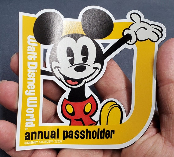Disney's NEW 'D' Annual Passholder Car Magnet or Sticker Featuring