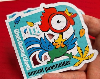 Disney's new Hei Hei the Rooster from Moana  Annual Passholder Car Magnet or Sticker 2024 *please read!