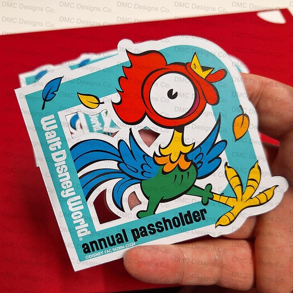 Disney's new Hei Hei the Rooster from Moana  Annual Passholder Car Magnet or Sticker 2024 *please read!