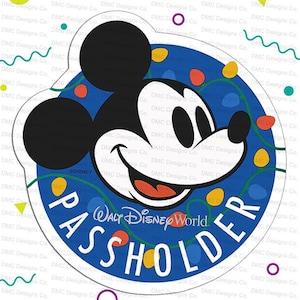 Disney World 2017 CHRISTMAS LIGHTS Mickey Car Magnet Annual Passholder Car Magnet or Sticker (Copy)