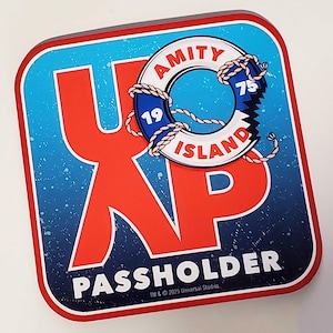New! 2025 UOAP Universal Passholder Jaws Amity Island (1975) Magnet or Decal! (Aftermarket!)