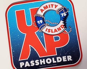 New! 2025 UOAP Universal Passholder Jaws Amity Island (1975) Magnet or Decal! (Aftermarket!)