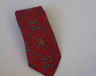 Vintage Hermes Neck tie, Hermes tie , Red tie,  Gift for him, Father's day gift, Valentine's Day gift,Gift for husband