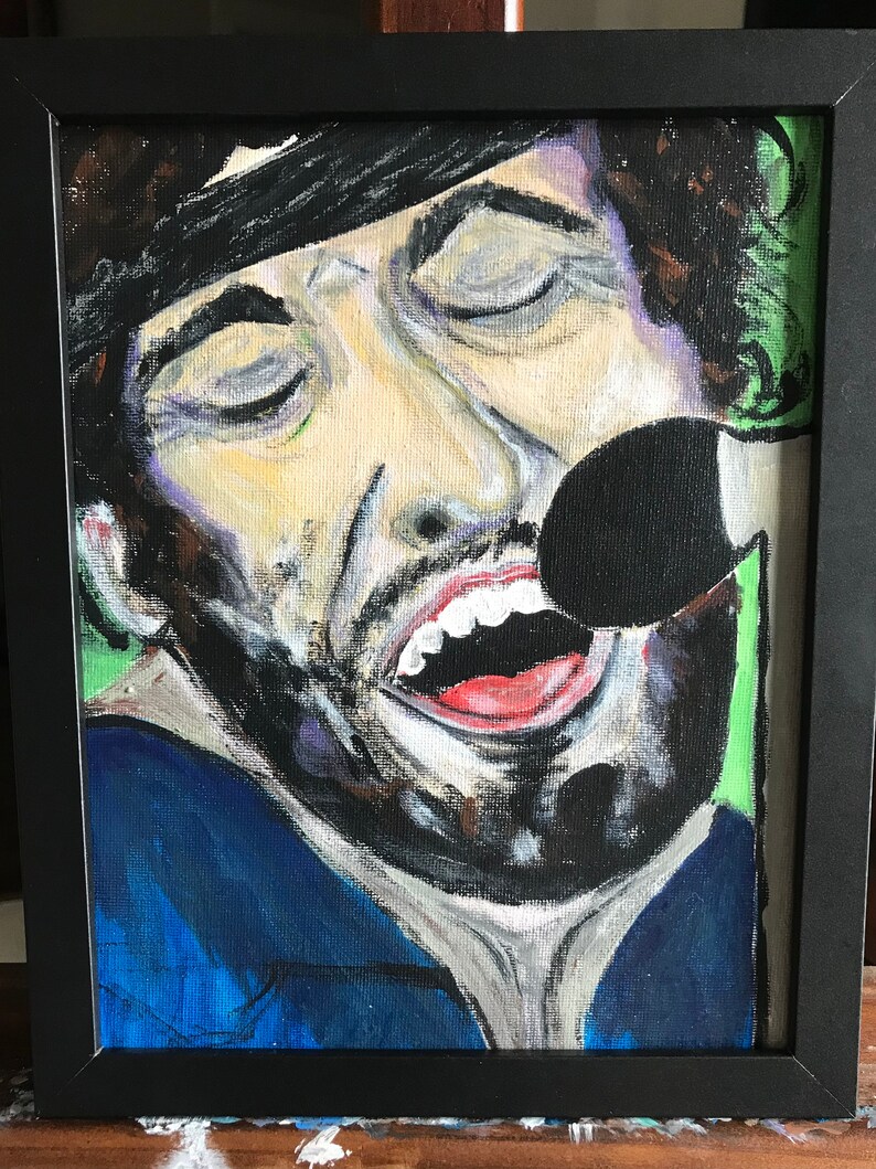 ORIGINAL PAINTING***Bruce Springsteen-Young Bruce 8X10 Acrylic Painting on Canvas Board