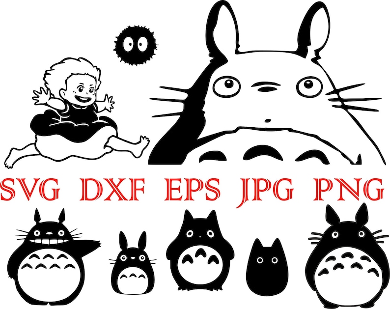 Download My Neighbour Totoro svg Studio Ghibli svg Totoro png Anime ...
