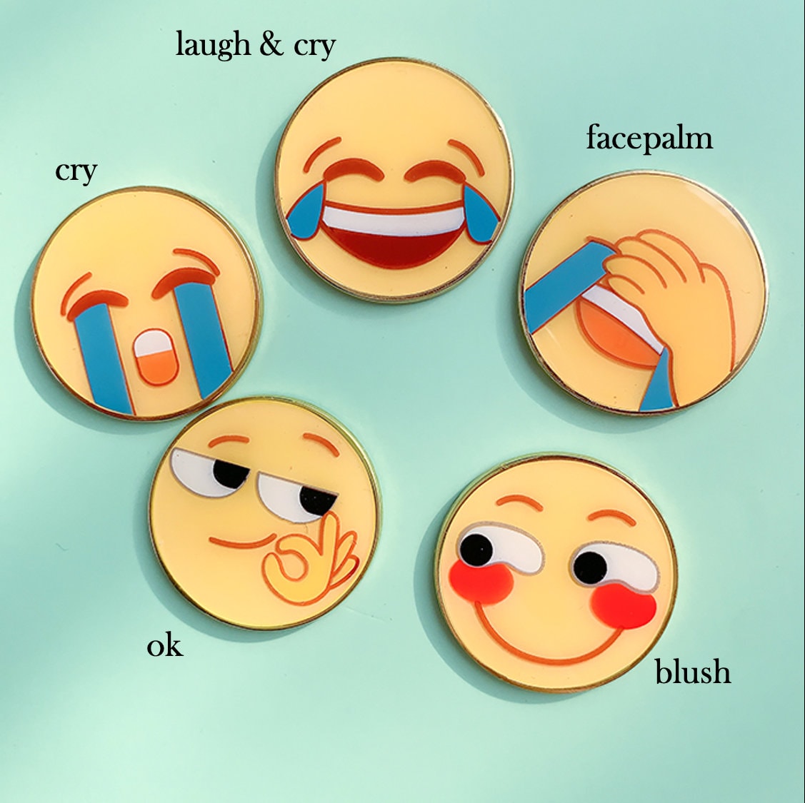Emoji Emoticon Enamel Pin Cute Lapel Pin-Brooch Badge Pins | Etsy
