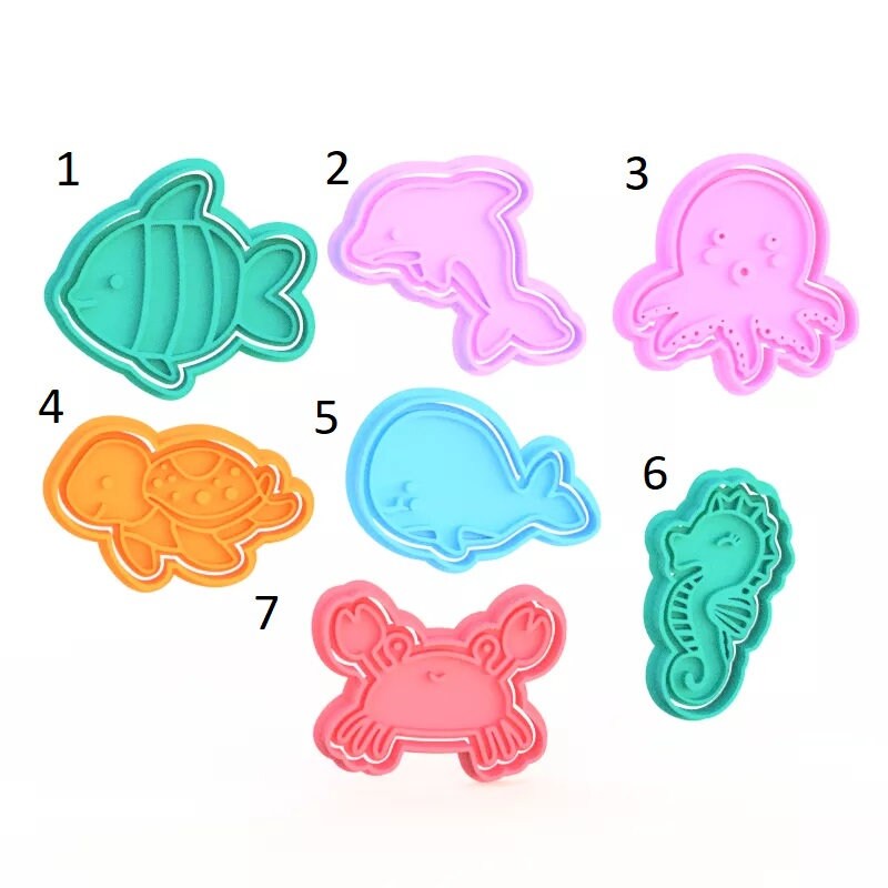 Sea Creatures Cookie Cutters Gift Kids Etsy