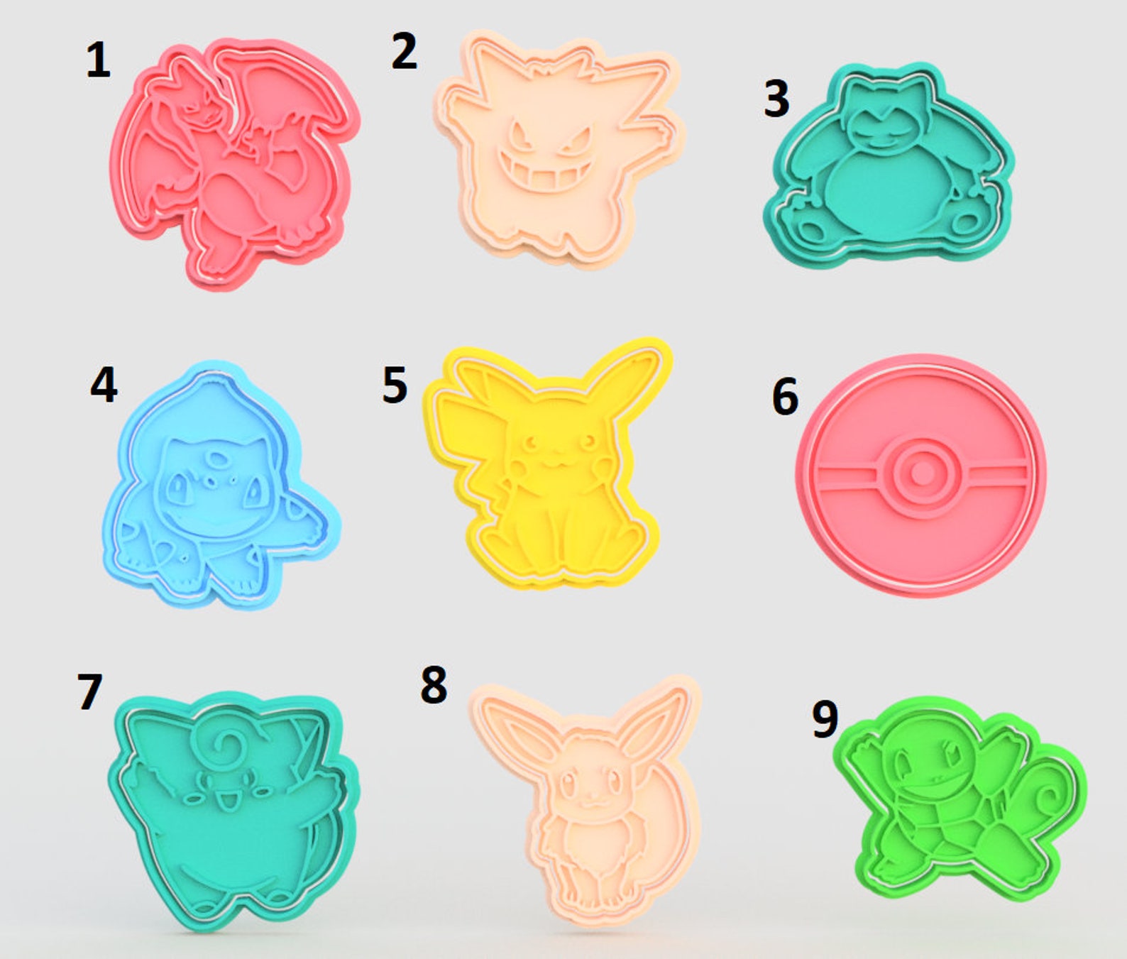 Pokemon Cookie Cutters Gift Kids Gamer Gaming Etsy