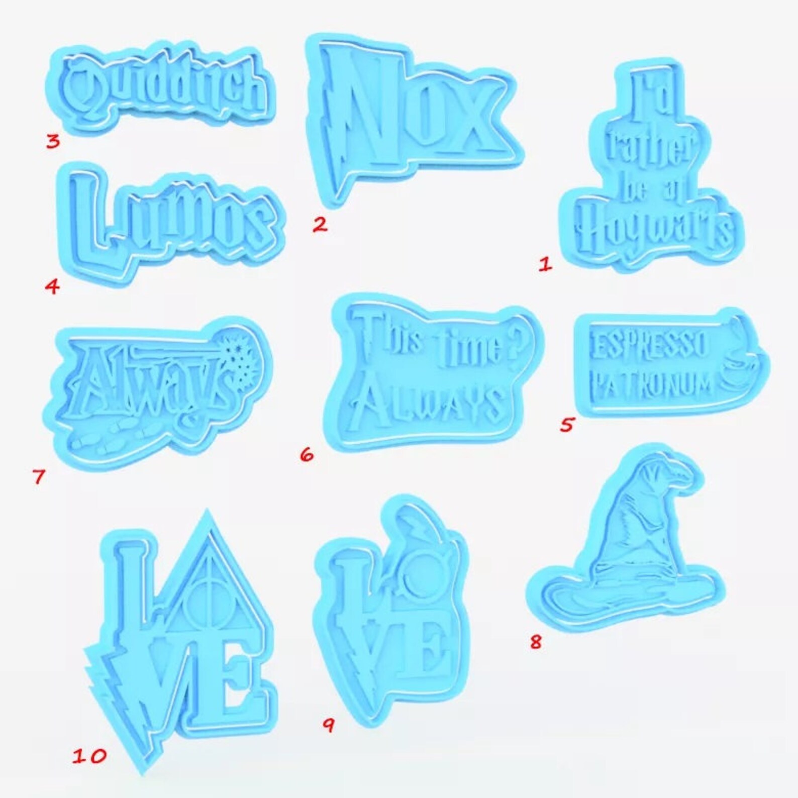 Harry Potter Cookie Cutters V4 Gift Kids Etsy