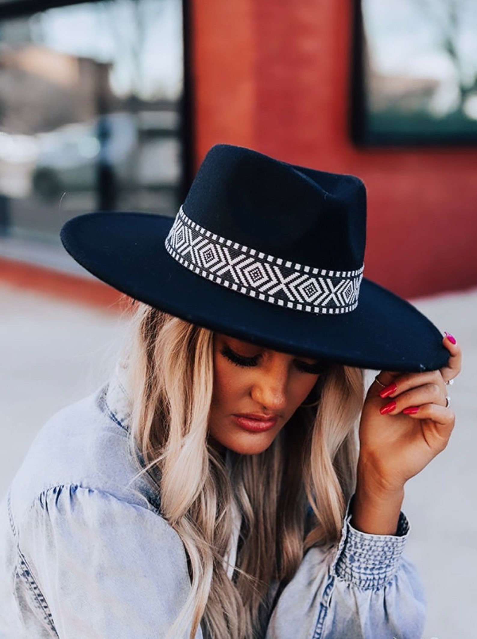 Black Fedora Hat for Women-vegan Felt Fedora Hat-black Wide - Etsy