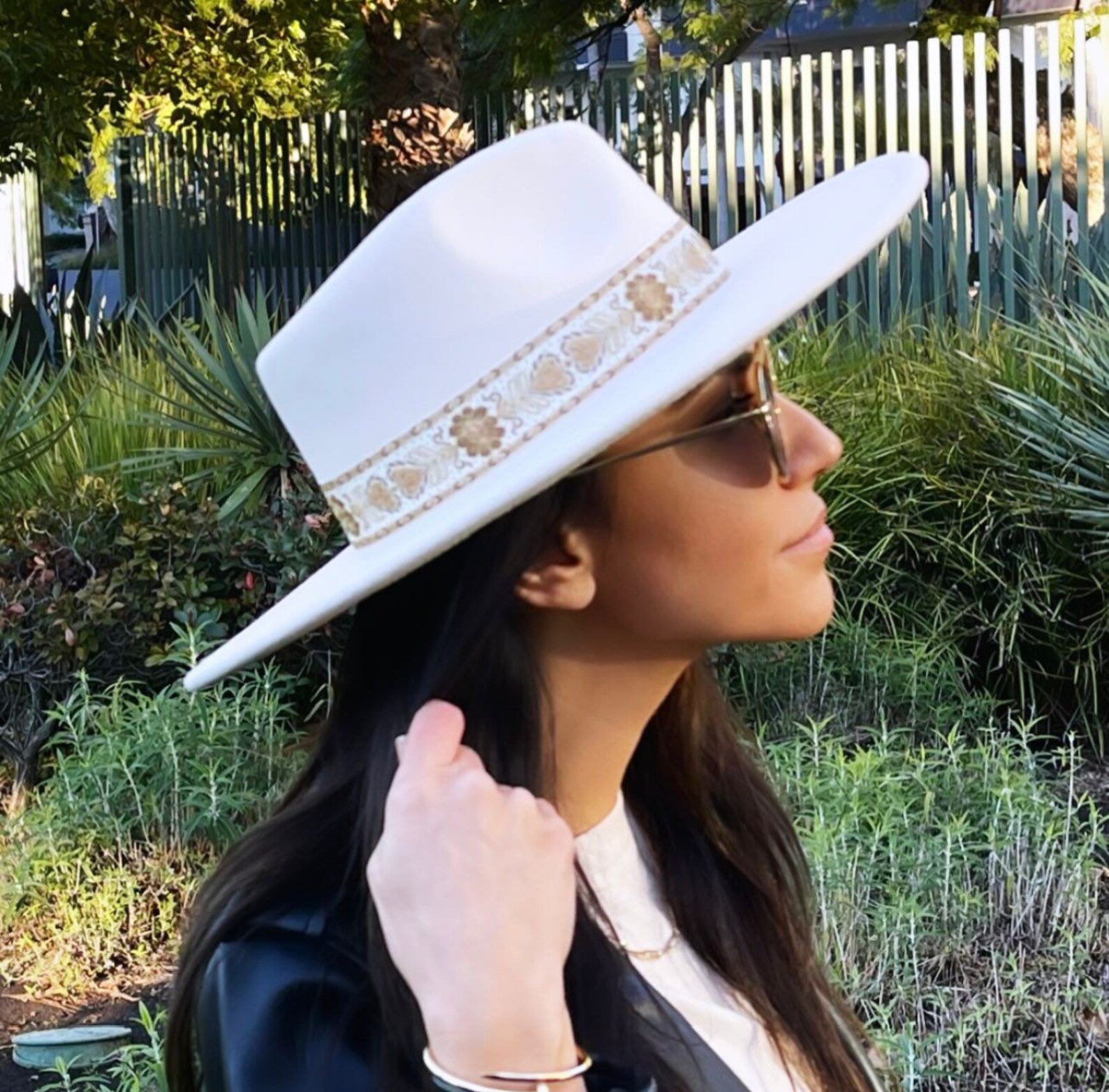 White Fedora Hat for Women Vegan Felt Fedora Hat Wide Brim Etsy