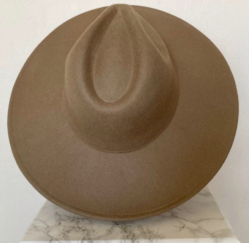 Sombrero fedora de ala ancha mujeres-sombrero fedora ajustable sombrero fedora de señoras sombrero fedora de fieltro sombrero de hombre sombrero fedora de lana sombrero fedora marrón imagen 6