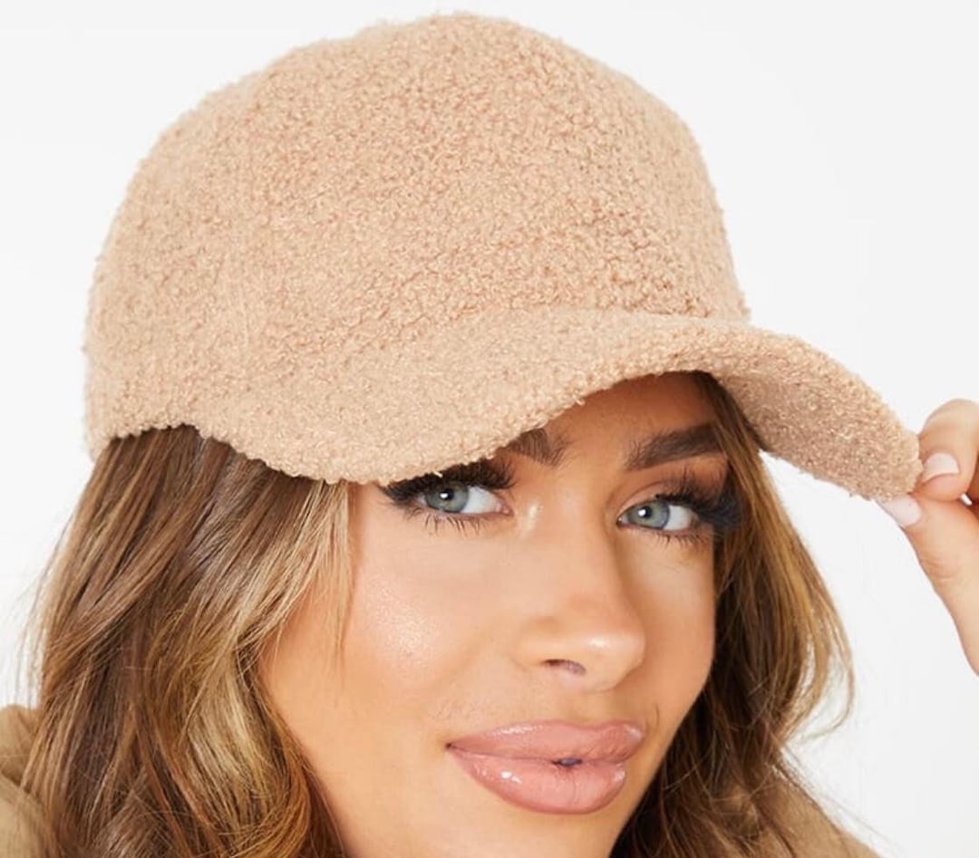 Womens Winter Baseball Capteddy Style Baseball Hat Faux Fur Baseball