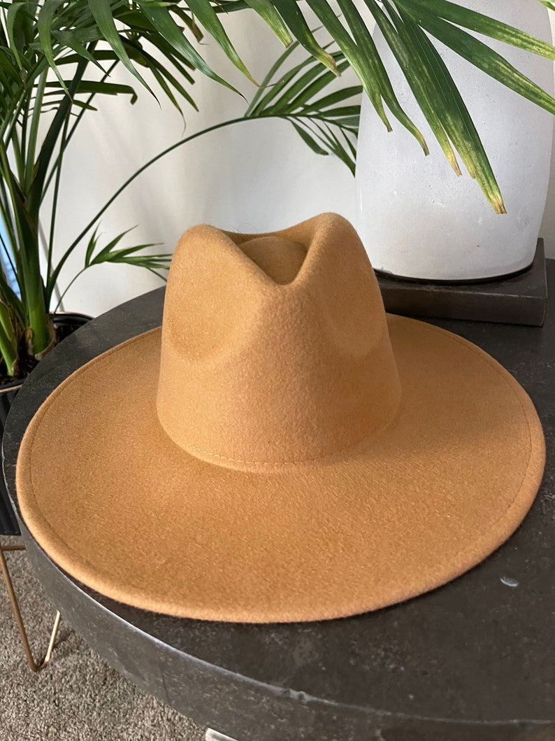 Wide Brim Fedora Hat Womenadjustable Fedora Hat Ladies Etsy