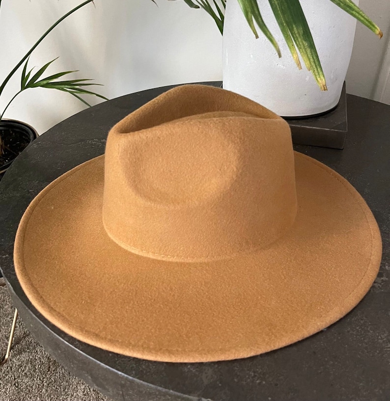 Sombrero fedora de ala ancha mujeres-sombrero fedora ajustable sombrero fedora de señoras sombrero fedora de fieltro sombrero de hombre sombrero fedora de lana sombrero fedora marrón imagen 10