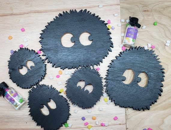 Spirited Away Soot Sprite Home Decor Totoro Hand Made Wall Decor Wood  Carved Customizable Nursery Gift Baby Studio Ghibli Soot Sprites 