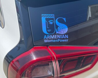 US Armenian Women Power logo Car Decal, Car Sticker