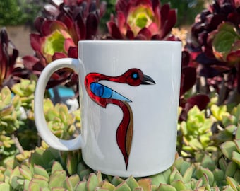 Armenian Bird Letter Mug, Armenian Gift, Trchnatar, Armenian Alphabet. Personalized Gift,Coffee Tea Cup