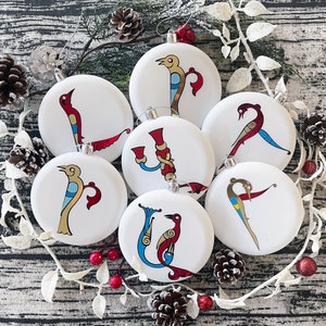 Christmas Ornament, Armenian Bird Letter Ornament, Holiday Gift, Armenian Initial Ornament, Trchnatar, Armenian Alphabet. Personalized Gift