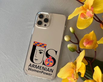 US Armenian Women Power iPhone case,  Personalized Gift