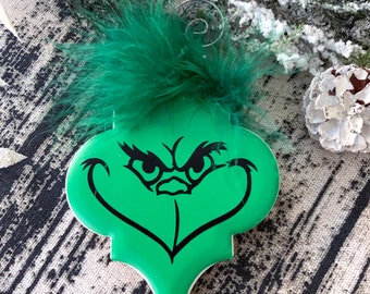 Grinch ornament, Christmas Ornament, Grinch, Stink Stank Stunk ,2021 Holiday Gift, Handmade Ornament, Children Christmas Gift