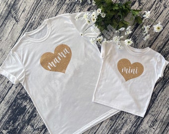 Mama Mini shirt, Mammy and Me T-shirt,  Personalized Shirt, Valentine's Day Gift