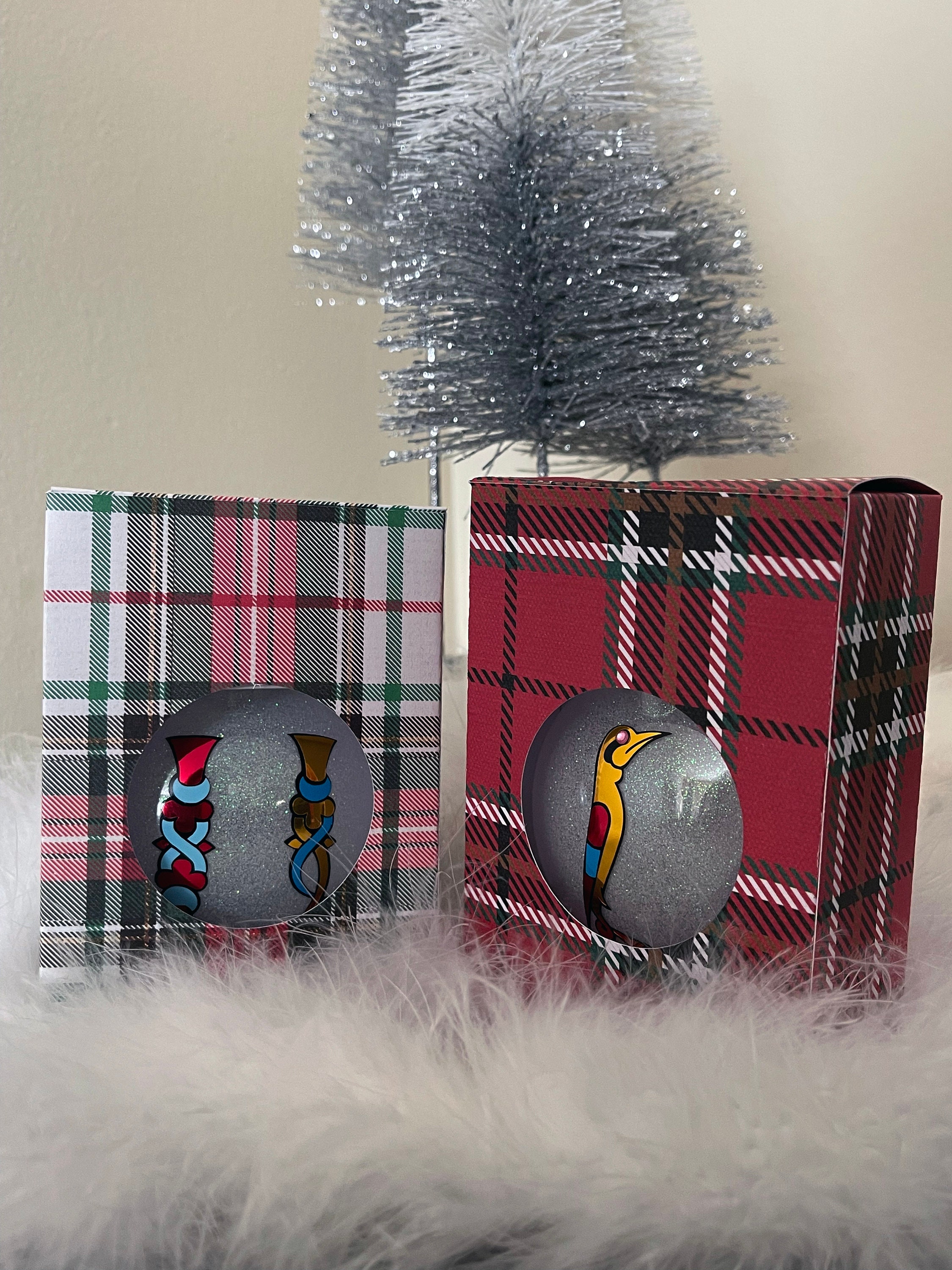 Christmas Ornament, Armenian Bird Letter Ornament, Glittered Inside ...