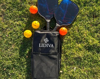 Pickleball Paddles, Premium Fiberglass Surface Pickleball Paddle Set of 2 with Carrying Case and 4 Balls, Pickleball Rackets for Men, Women