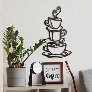 ViveGate Coffee Decorations for Kitchen, 15X9 Coffee Decor for Coffee Bar Metal Art Wall Decor Coffee Signs Kitchen Decor image 2