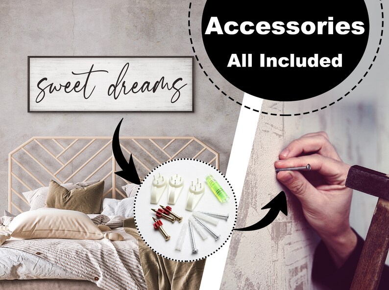 Sweet Dreams Bedroom Sign 45x15 Framed Wall Decor Etsy