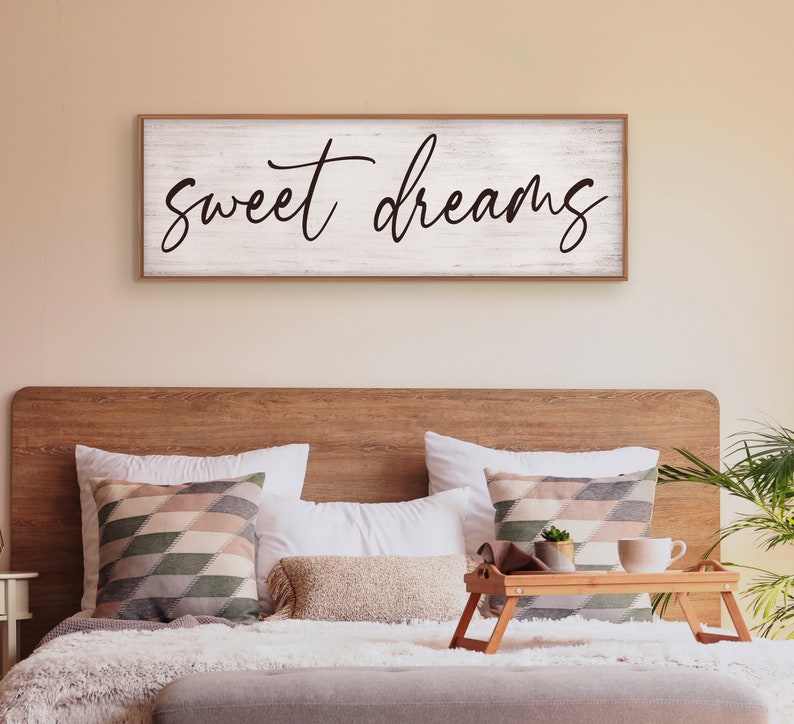 Sweet Dreams Bedroom Sign 45x15 Framed Wall Decor Etsy